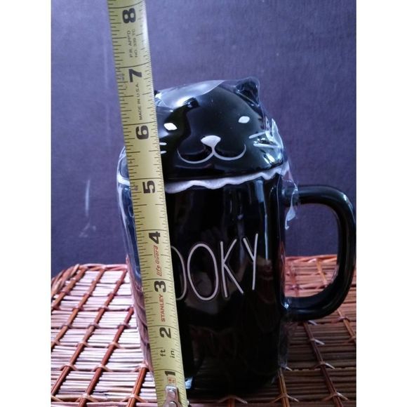 Rae Dunn Artisan Collection by Magenta SPOOKY Decorative Mug With‎ Lid Black - Picture 5 of 6